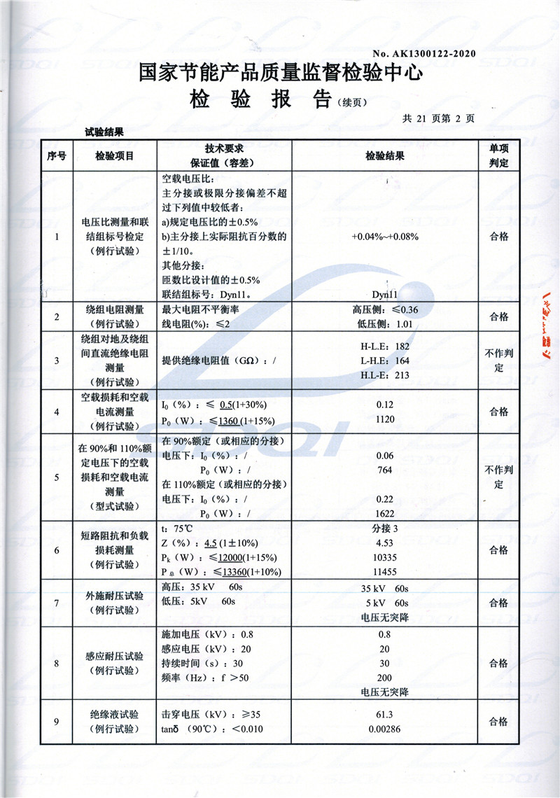 高低压试验报告-S11-1250宁晋宁晋宁晋油浸式变压器-2.jpg
